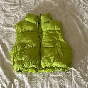 Lime Green Puffer Vest